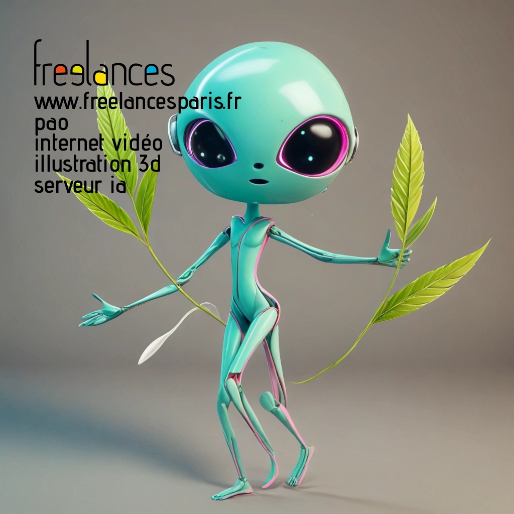 Pao mise en page internet vidéo illustration 3d serveur image IA générative AI freelance paris studio de création magazines C410EJD0